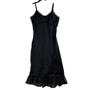 60's Vintage Rogers Babydoll Slip Dress Women's 34 Tricot Nylon Ruffle Coquette
